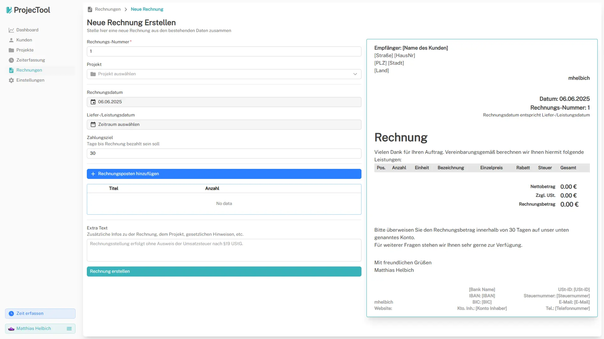 ProjecTool Screenshot - Project Management, Timetracking and Billing Tool
